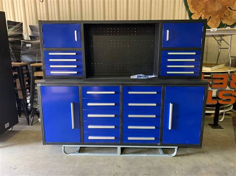 steel drawer cabinet units to make a workbench from|steel top workbench with drawers.